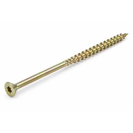 8x100 Wkręty do drewna AN112 z łbem stożkowym Torx TX40, ocynk żółty - 10 szt.