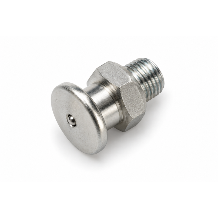 Smarowniczka płaska DIN 3404 M12×1 Ø16, ocynk, 1 szt.