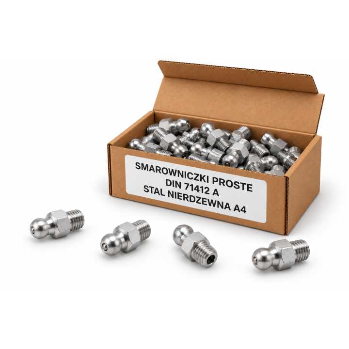 Smarowniczki DIN 71412 A w kartoniku — A4