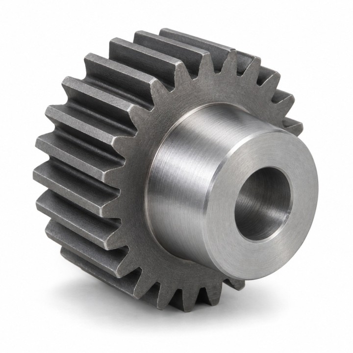 Koło modułowe M2,5 Z37 z piastą, zęby proste hartowane — Hubber — autorska wizualizacja serii
