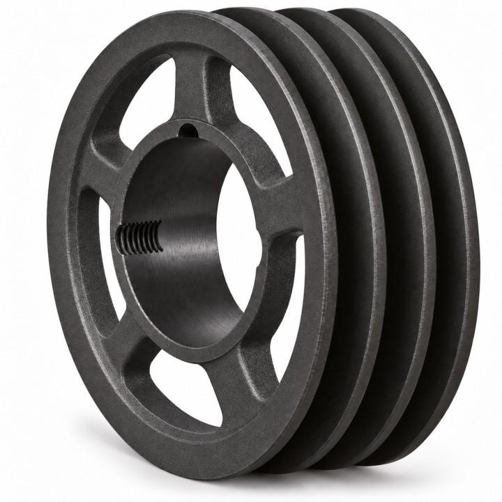 Koło pasowe SPZ 250/3 pod Taper Lock 2012 — Hubber — autorska wizualizacja poglądowa, bez tulei