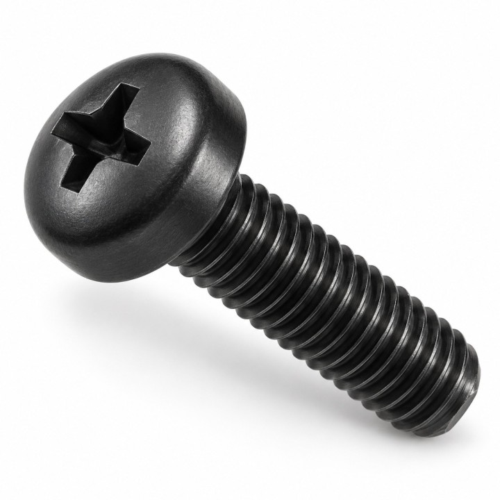 Wkręt z gwintem metrycznym DIN 7985-H A4 Black Oxide — ilustracja rodziny