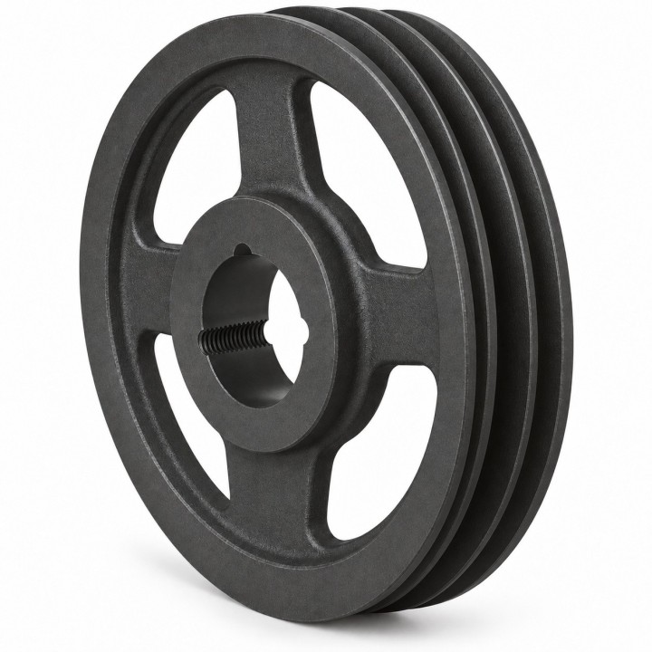 Koło pasowe SPA 250/2 pod Taper Lock 2517 — Hubber — autorska wizualizacja poglądowa, bez tulei