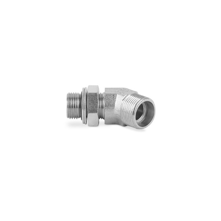 Przyłączka kolankowa 45st z przeciwnakrętką M42x2 M45x2 35L 7635-35LM-1 (106512.1)