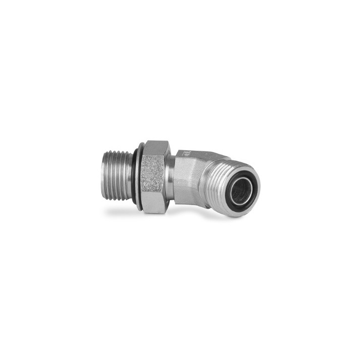 Przyłączka kolankowa 45° z przeciwnakrętką 1 1/16” UNF-1 3/16” ORFS 6250-12-14