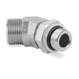 Przyłączka kolankowa 45° z przeciwnakrętką 1”BSP 1"BSP 3950-16-16