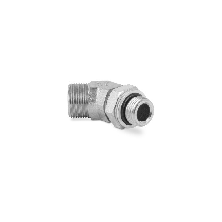 Przyłączka kolankowa 45° z przeciwnakrętką 1/2”BSP 1/2"BSP 3950-08-08