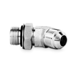 Przyłączka kolankowa 45° z przeciwnakrętką 3/4” UNF-9/16” JIC 5200-06-08 (204911.3)