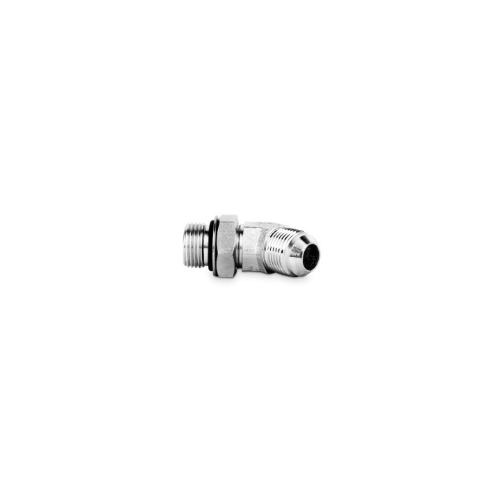 Przyłączka kolankowa 45° z przeciwnakrętką 3/4” UNF-9/16” JIC 5200-06-08 (204911.3)