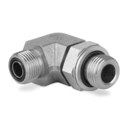 Przyłączka kolankowa z przeciwnakrętką 1 1/4” BSP-1 11/16” ORFS 6215-20-21