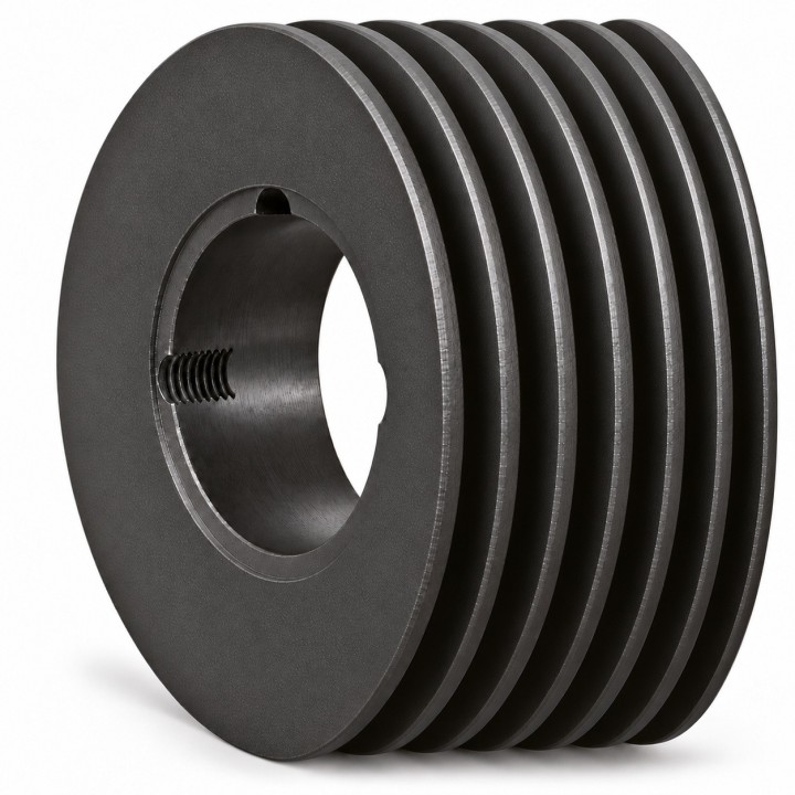 Koło pasowe SPA 150/6 pod Taper Lock 2517 — Hubber — autorska wizualizacja poglądowa, bez tulei