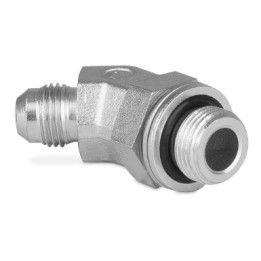 Przyłączka kolankowa z przeciwnakrętką 45° 1/2” BSP-3/4” JIC 5235-08-08