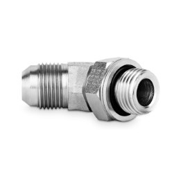 Przyłączka kolankowa z przeciwnakrętką 45° 1/4” BSP-7/16” JIC 204710.3