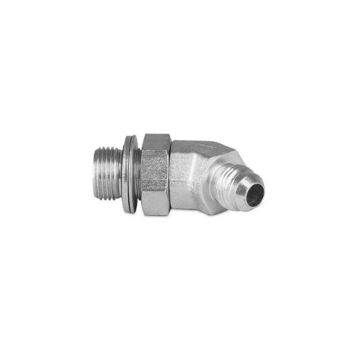 Przyłączka kolankowa z przeciwnakrętką 45° 3/4” BSP-7/8” JIC 5235-12-10