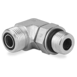 Przyłączka kolankowa z przeciwnakrętką 9/16” UNF-9/16” ORFS 6200-06-06
