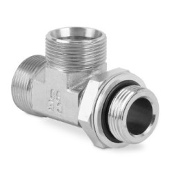 Przyłączka trójnikowa nastawna niesymetryczna z przeciwnakrętką M18x1,5 M20x1,5 12S 7615-12SM-1 (106817.1)