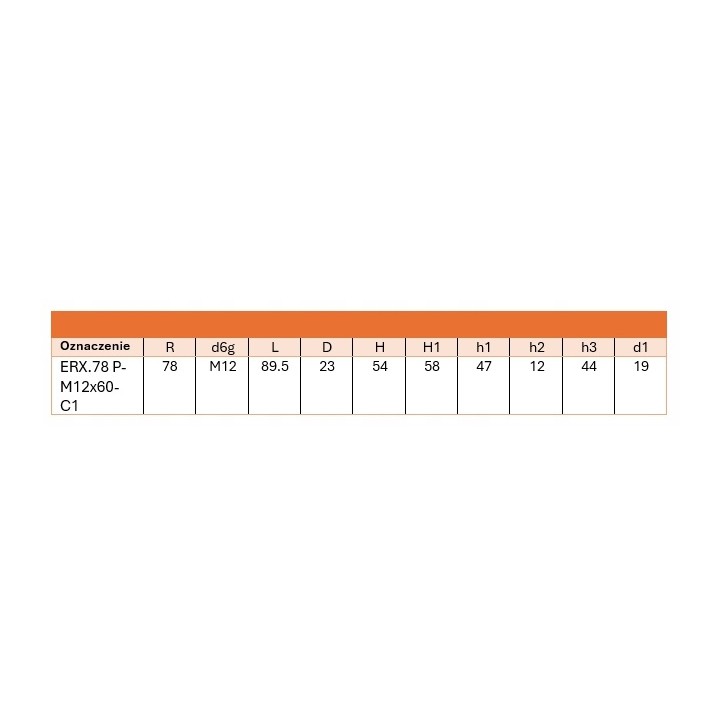 Rękojeść nastawna M12x60 234591-C1