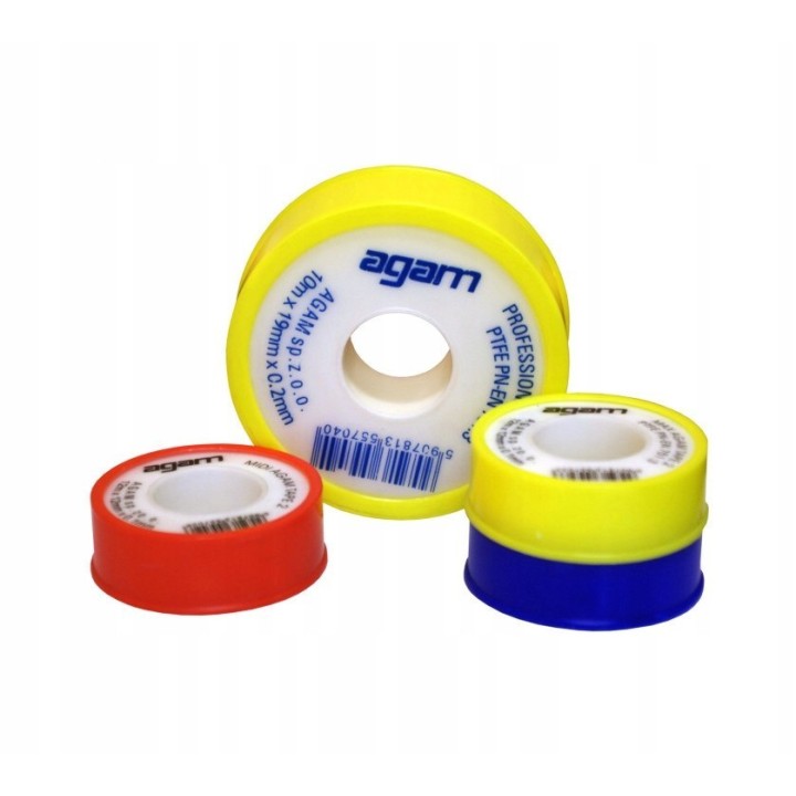 TAŚMA USZCZELNIACZ TEFLONOWY 19 mm*15M*0,2