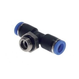 Trójnik wtykowy T 8 mm z gwintem zewnętrznym 1/8