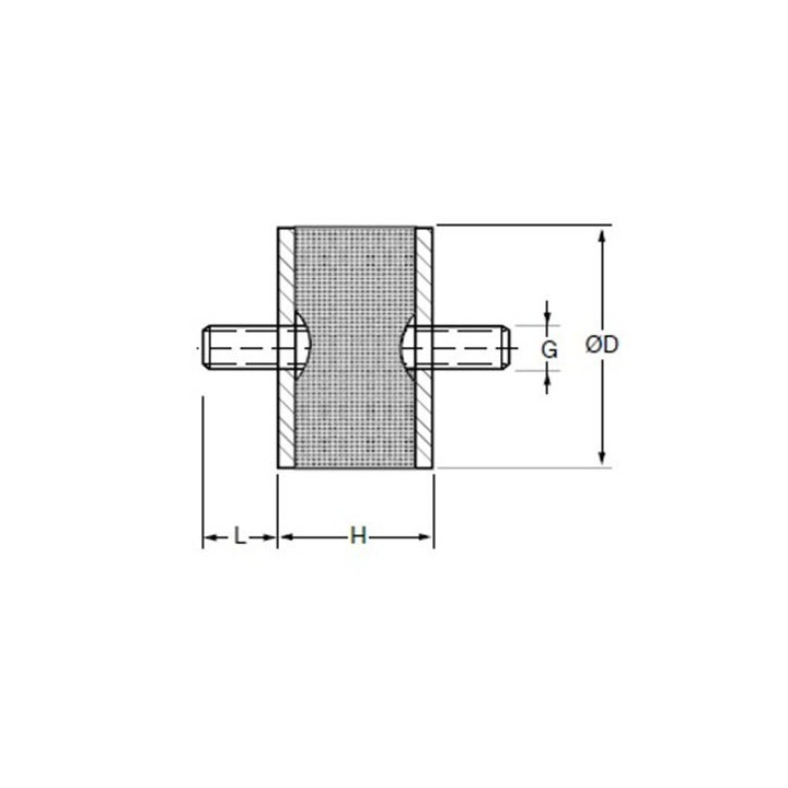 Wibroizolator poduszka A 25/20 M6x18