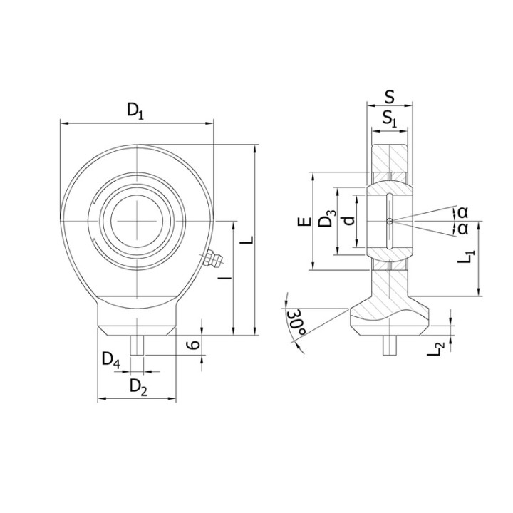Ucho siłownika S 050 C-LO