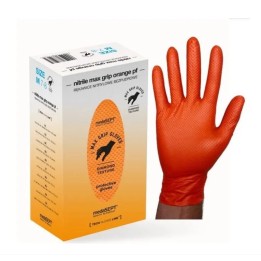 Rękawice nitrylowe Max Grip pomarańczowe, rozmiar L – 100 szt.