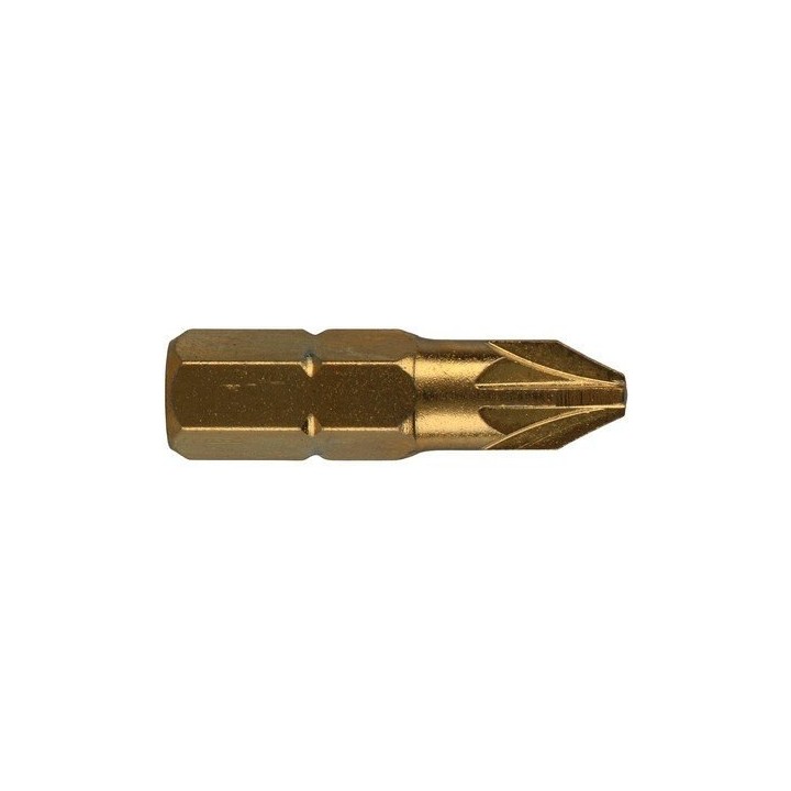 Grot typu pozidriv tin-tytanowy 1/4' 25 mm komplet 10 szt PZ1