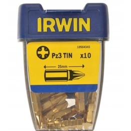 Grot typu pozidriv tin-tytanowy 1/4' 25 mm komplet 10 szt PZ3