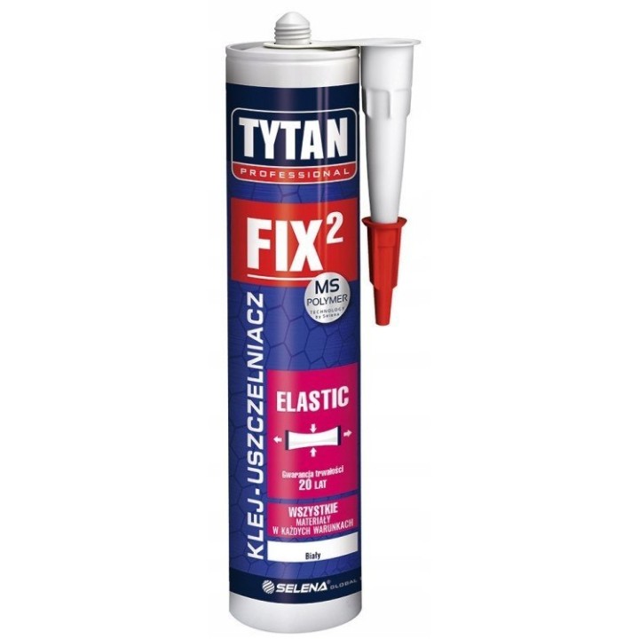 Klej montażowy FIX2 elastic 290 ml biały TYTAN