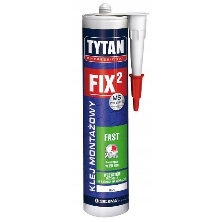 Klej montażowy FIX2 fast 290 ml biały