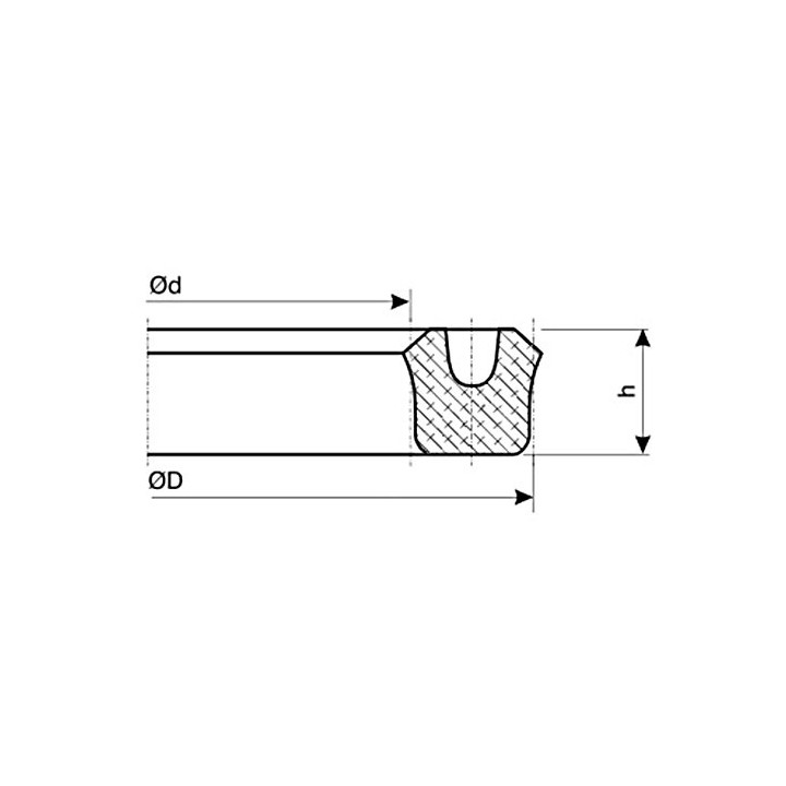 Uszczelniacz siłownika 90x105x12 U2 manszeta