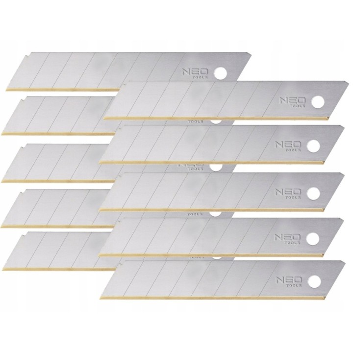 Ostrza wymienne łamane 18 mm 10 sztuk tytanowe