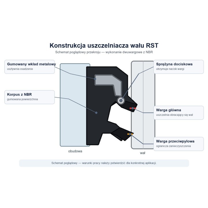 Uszczelniacz simering 17x38x7 RST NBR ERIKS