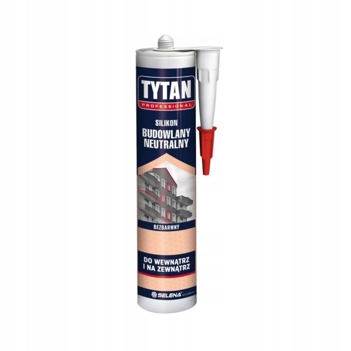 Silikon neutralny budowlany TYTAN 280 ml biały [11391781134]