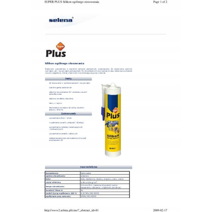 Silikon SUPER PLUS 280 ml czarny