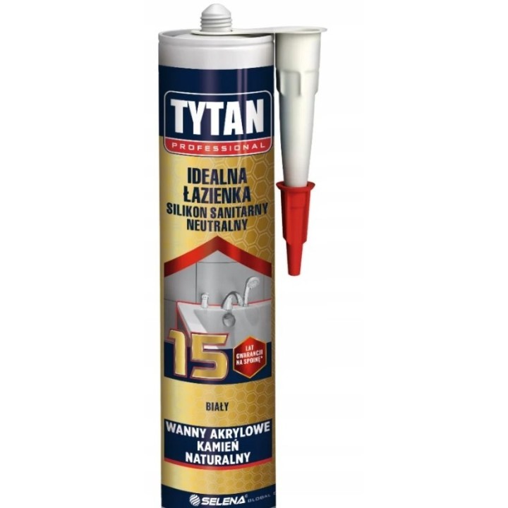 Silikon TYTAN sanitarny idealny dom 280 ml biały