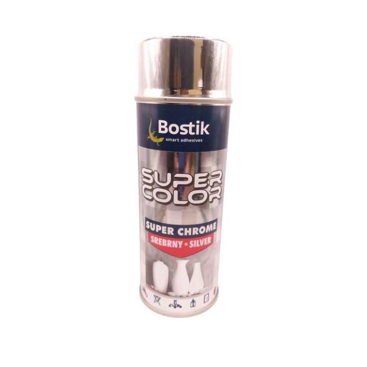 Spray SUPER color 400 ml chrom srebrny