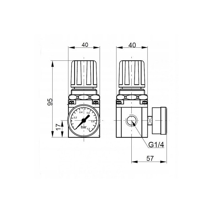 Zawór redukcyjny G1/4" 0,5-8,5 bar