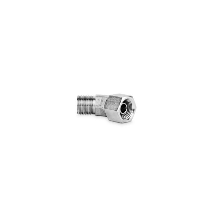 Złączka kolankowa 45st z nakrętką 1/8” BSP 4510-02 (308201)