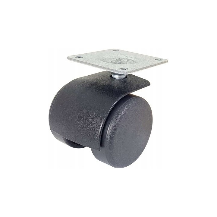 Zestaw kołowy meblowy skrętny 50 mm (42x42)
