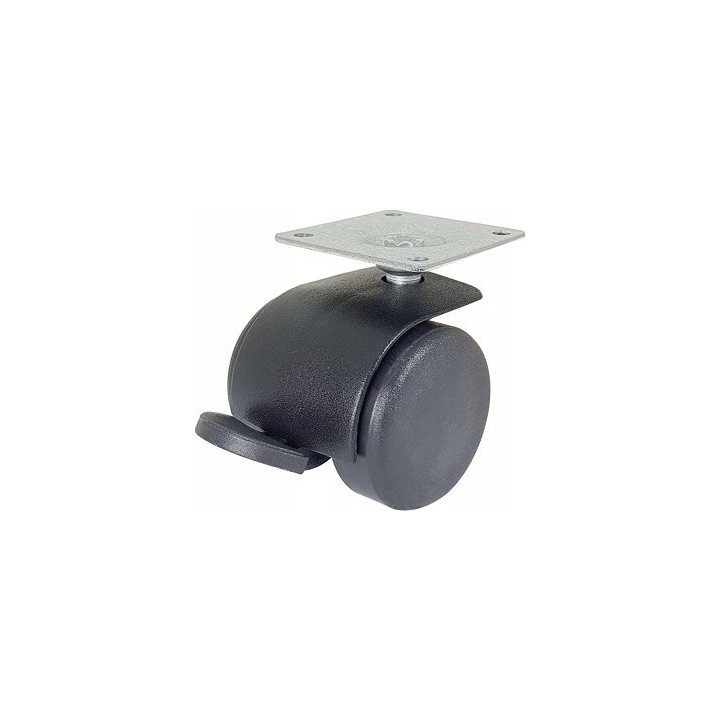 Zestaw kołowy meblowy skrętny hamulec 50 mm (42x42)