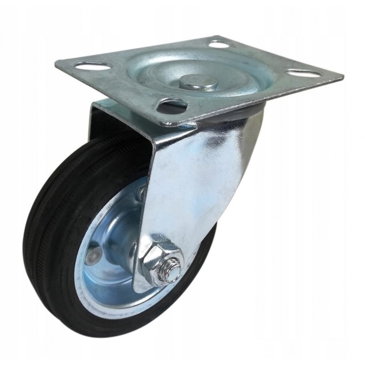 Zestaw kołowy skrętny guma 80 mm nośność 50 kg