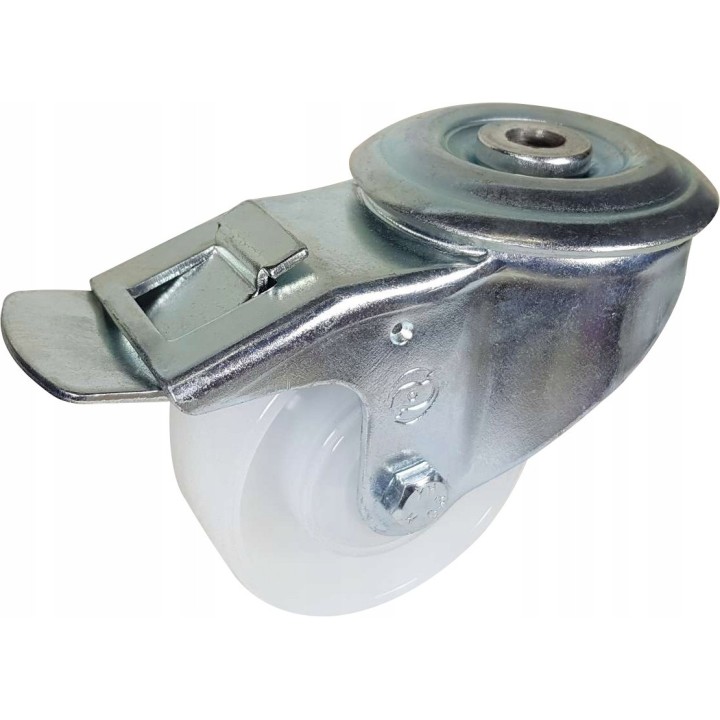 Zestaw kołowy skrętny z hamulcem 125 mm otwór 12,3