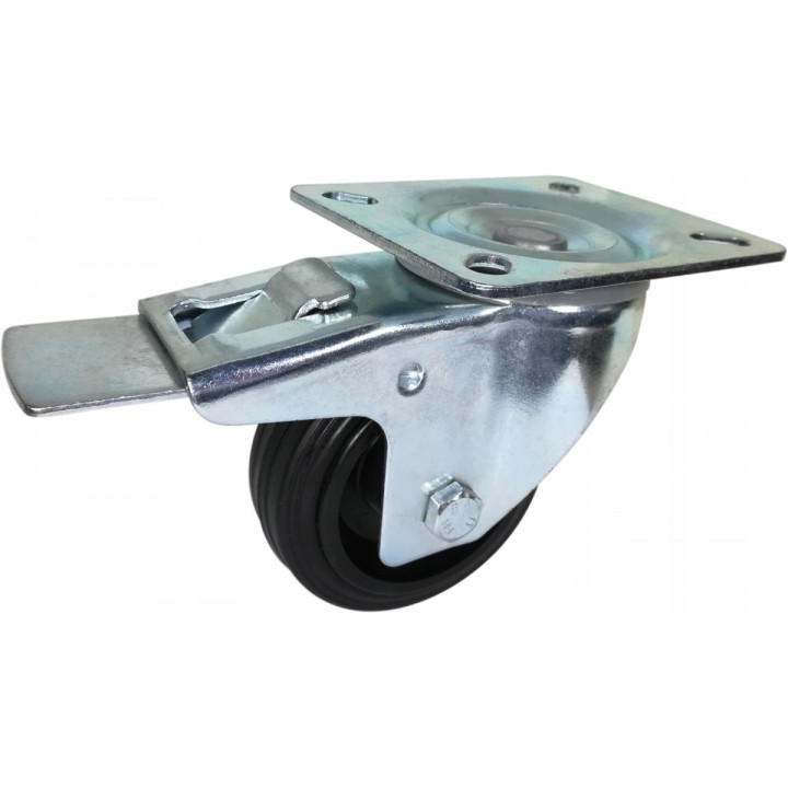 Zestaw kołowy skrętny z hamulcem 160 mm nośność 150