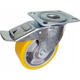 Zestaw kołowy skrętny z hamulcem 200 mm nośn 500kg