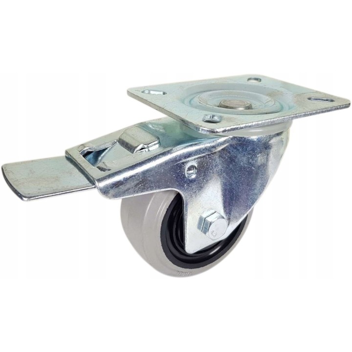 Zestaw kołowy skrętny z hamulcem 80 mm nośn 150kg