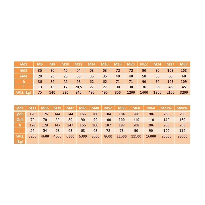Śruby z uchem M27 ocynk DIN 580
