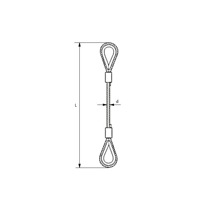Zawiesie linowe 1-cięgn. FK 3,1T 18 mm x 2 m ATEST
