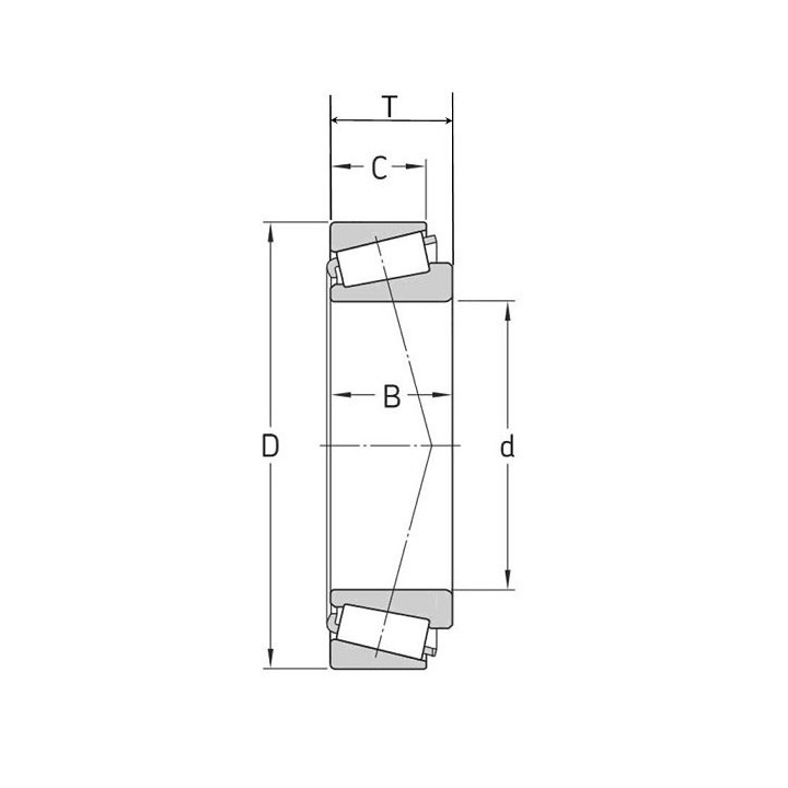 33109 FBJ Łożysko stożkowe 45x80x26