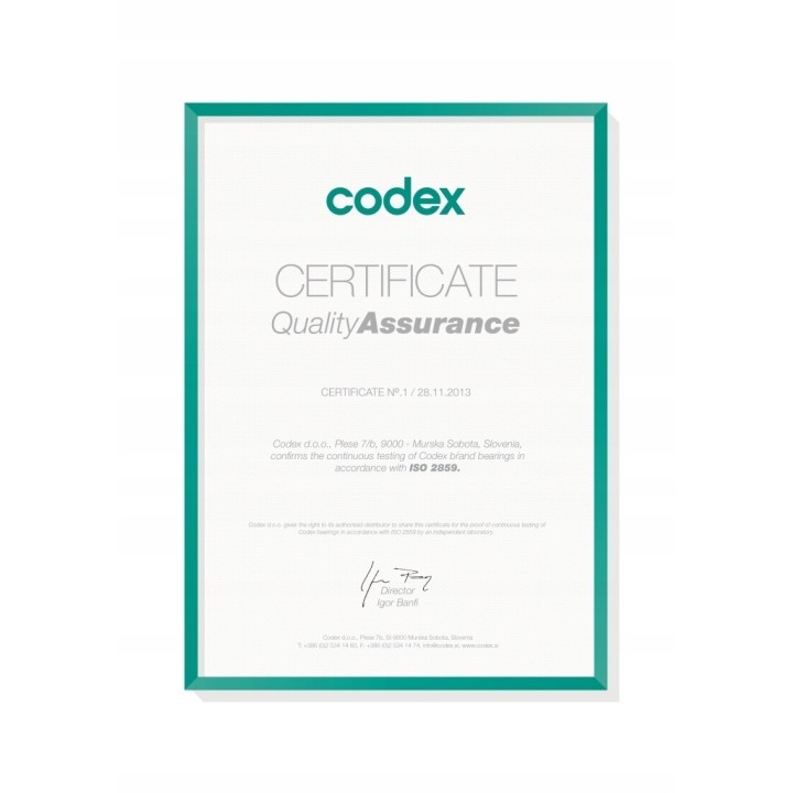 6017 2RS CODEX Łożysko kulkowe 85x130x22